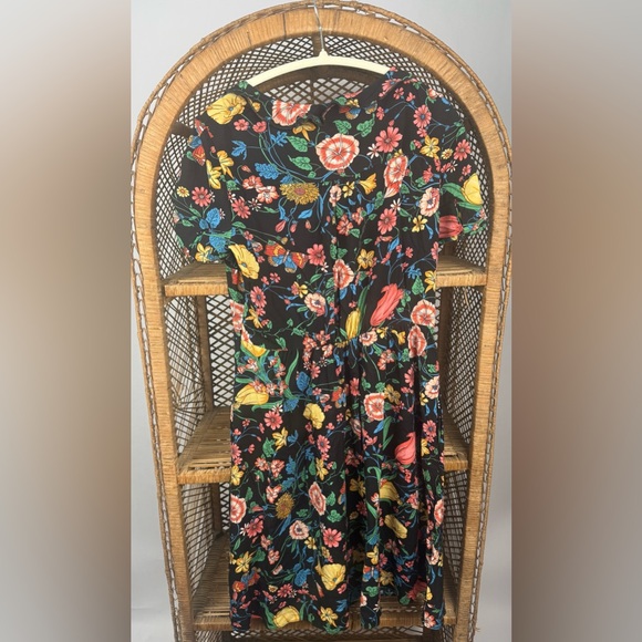 Maeve Anthropologie Bloedel Floral Midi Dress US 8 Pockets Side Zip - Picture 5 of 6